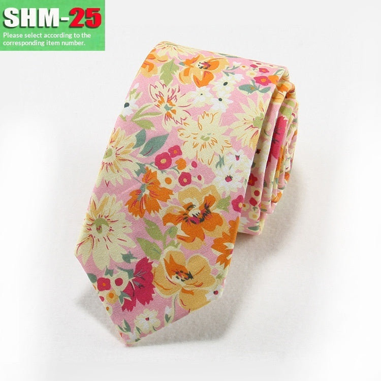 Narrow Casual Patterned Tie For Men
