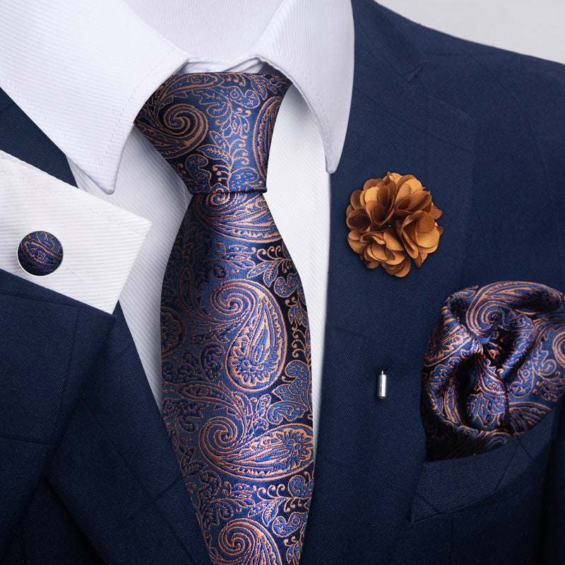 Men's Tie Suit Pocket Square Combo 8