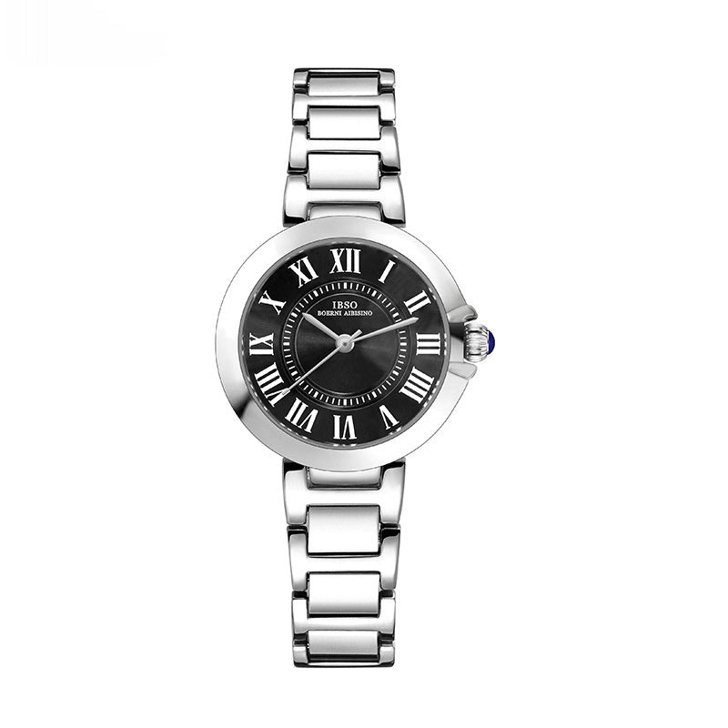 Women's Roman Numeral Steel Band Wristwatch