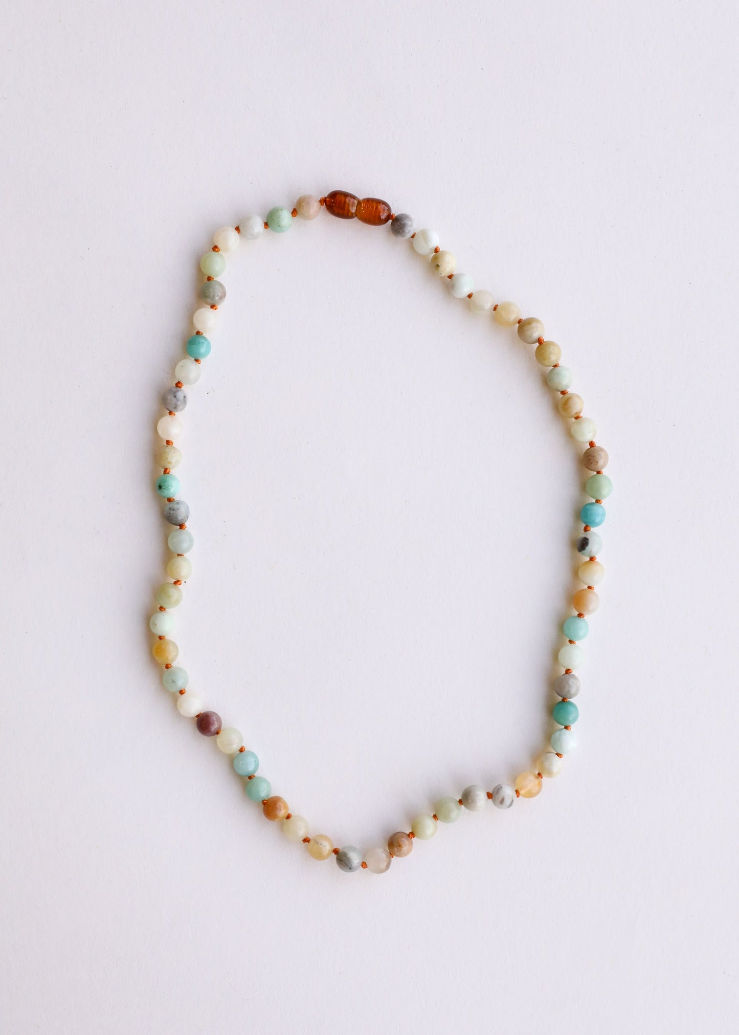 Collier de perles en amazonite naturelle