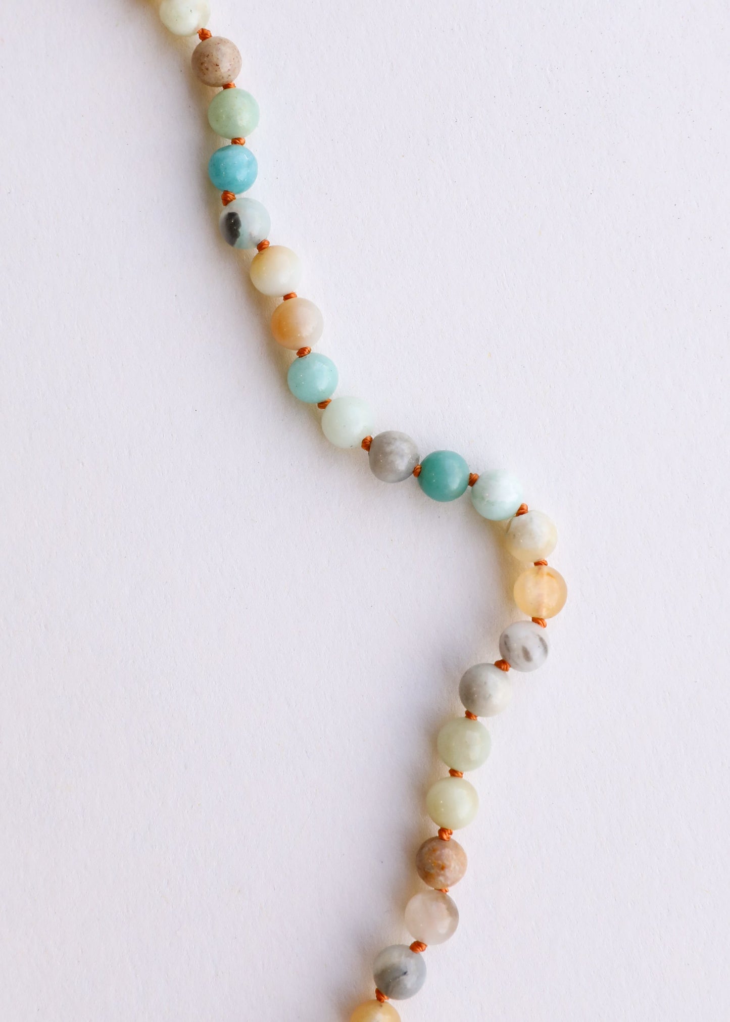 Collier de perles en amazonite naturelle