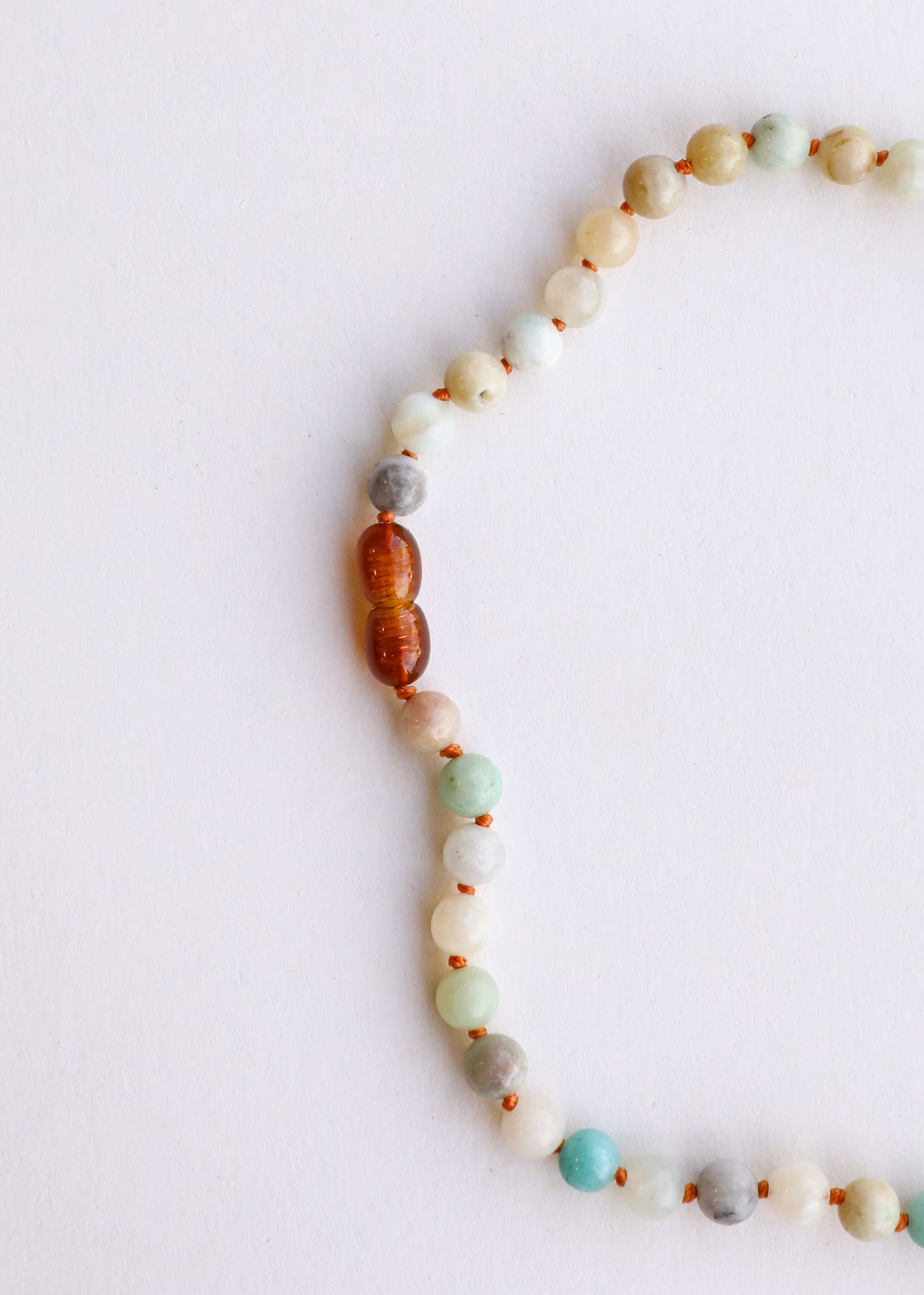 Collier de perles en amazonite naturelle