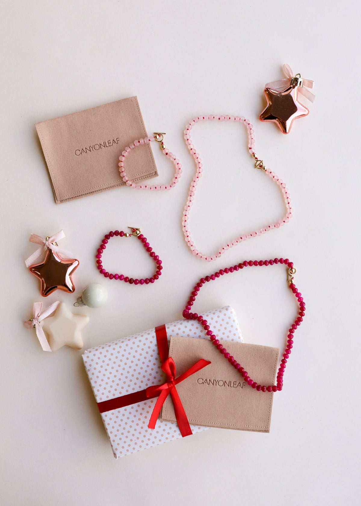 Jade Rose + Fermoir Toggle en Or 14k Rempli || Collier de Pierres Précieuses