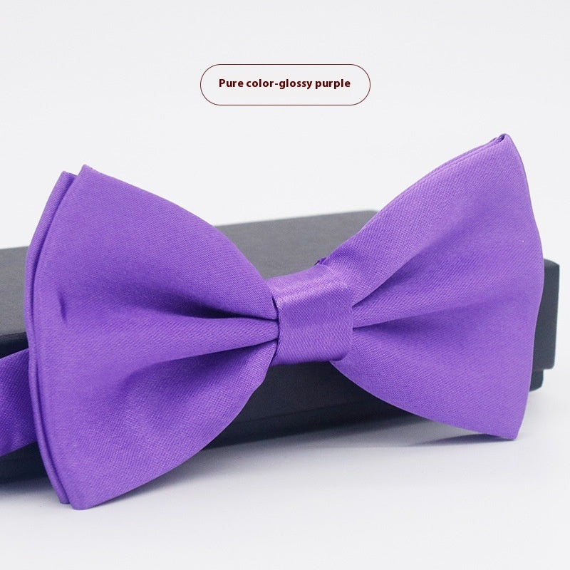 Men's Solid Color Formal Wear Wedding Business Casual Groom Groomsman Bow Tie