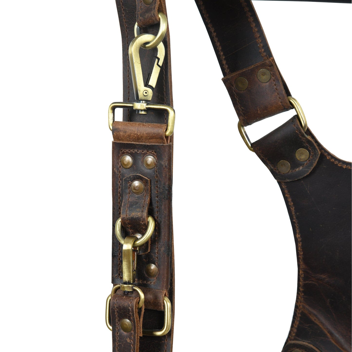 Harnais double pour appareil photo en cuir de buffle