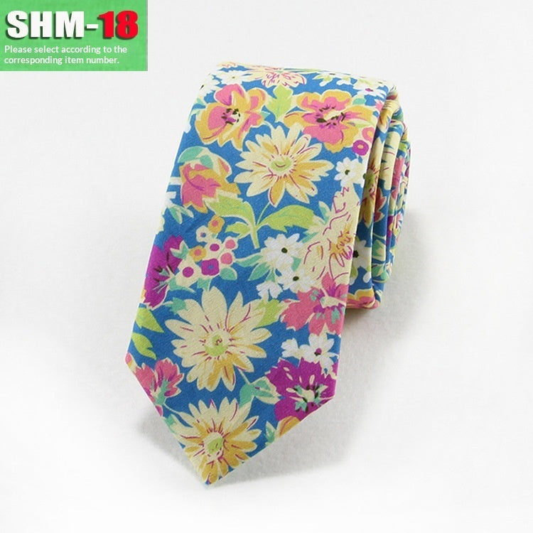 Narrow Casual Patterned Tie For Men
