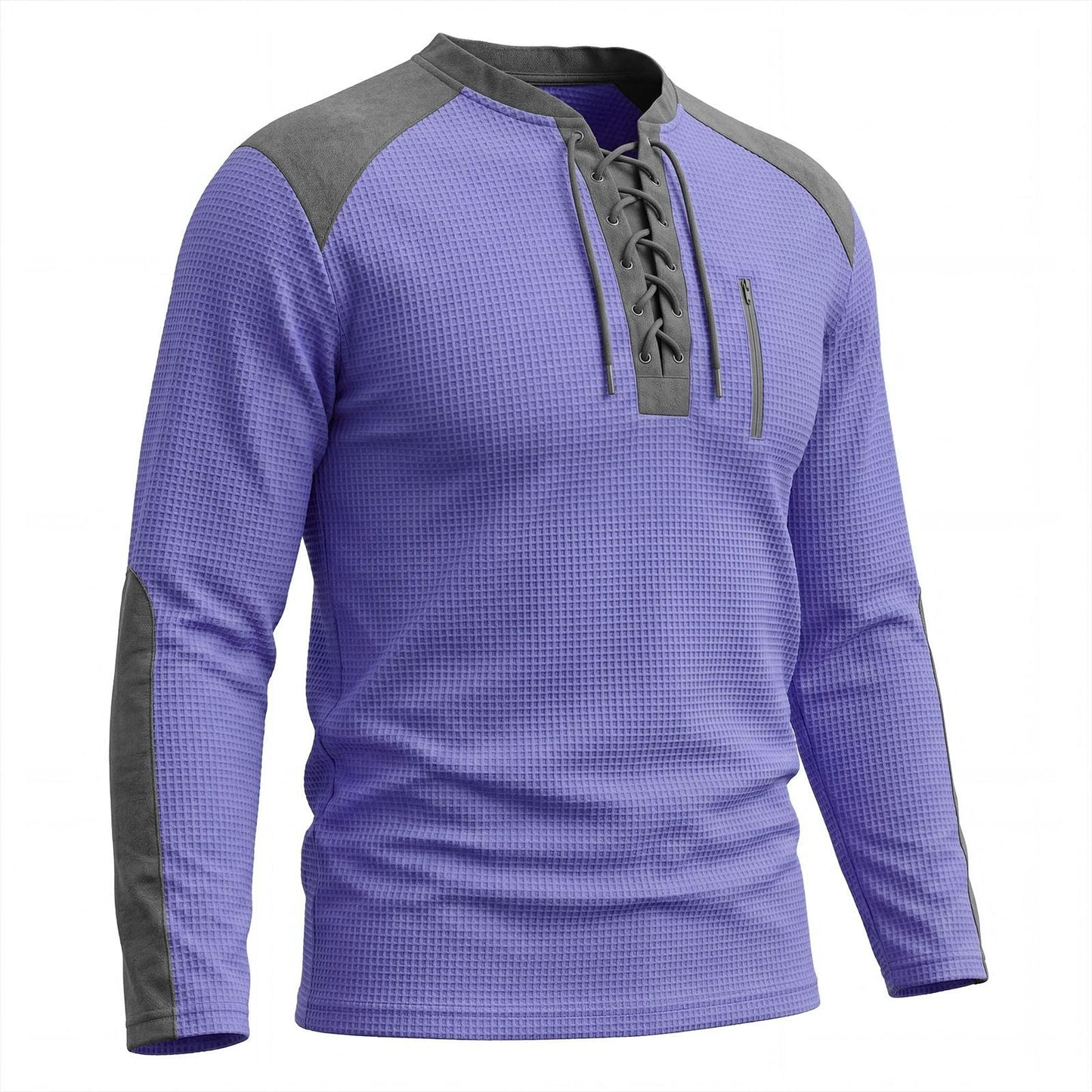 Mens Color-Block Long-Sleeve Sports Sweatshirt