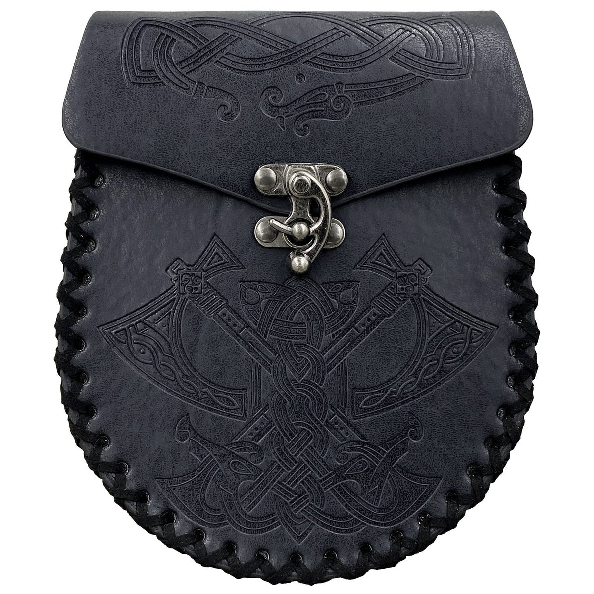 Vintage Viking Coin Purse: Medieval Belt Bag Style