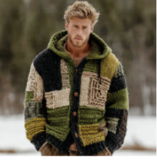 FallWinter European And American-Style Fleece Hooded Long-Sleeve Zip-Up Jacket