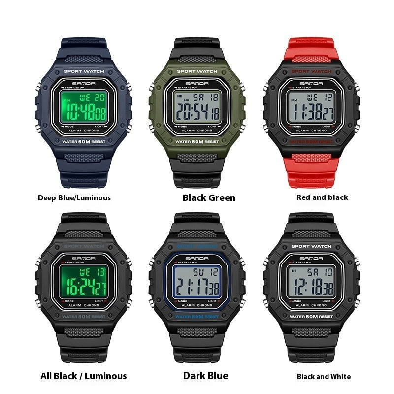 Swimming Waterproof Youth Electronic Watch Simple Alarm Clock