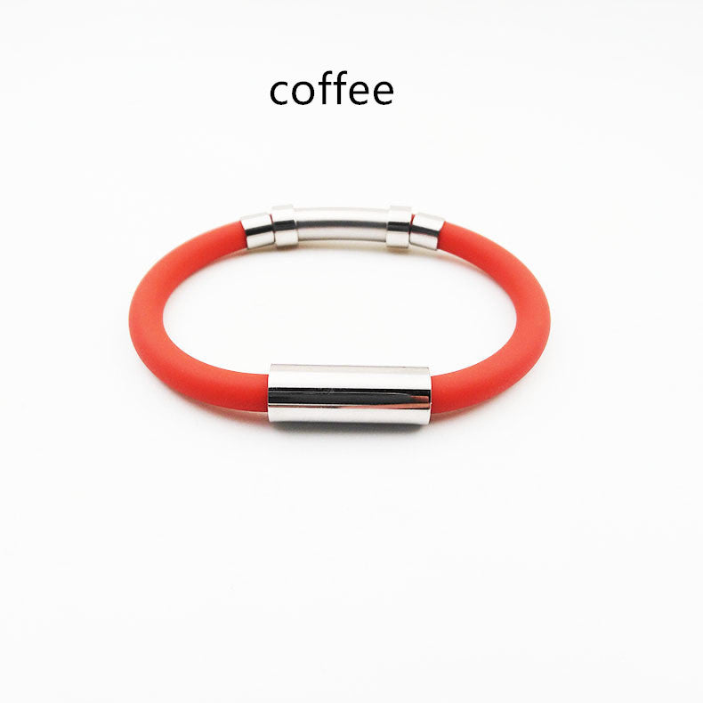 Anti-static Magnetic Snap Silicone Bracelet