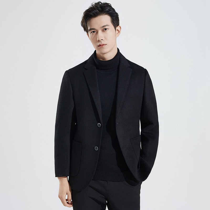 Simple Business-Casual Double-Faced Wool Coat