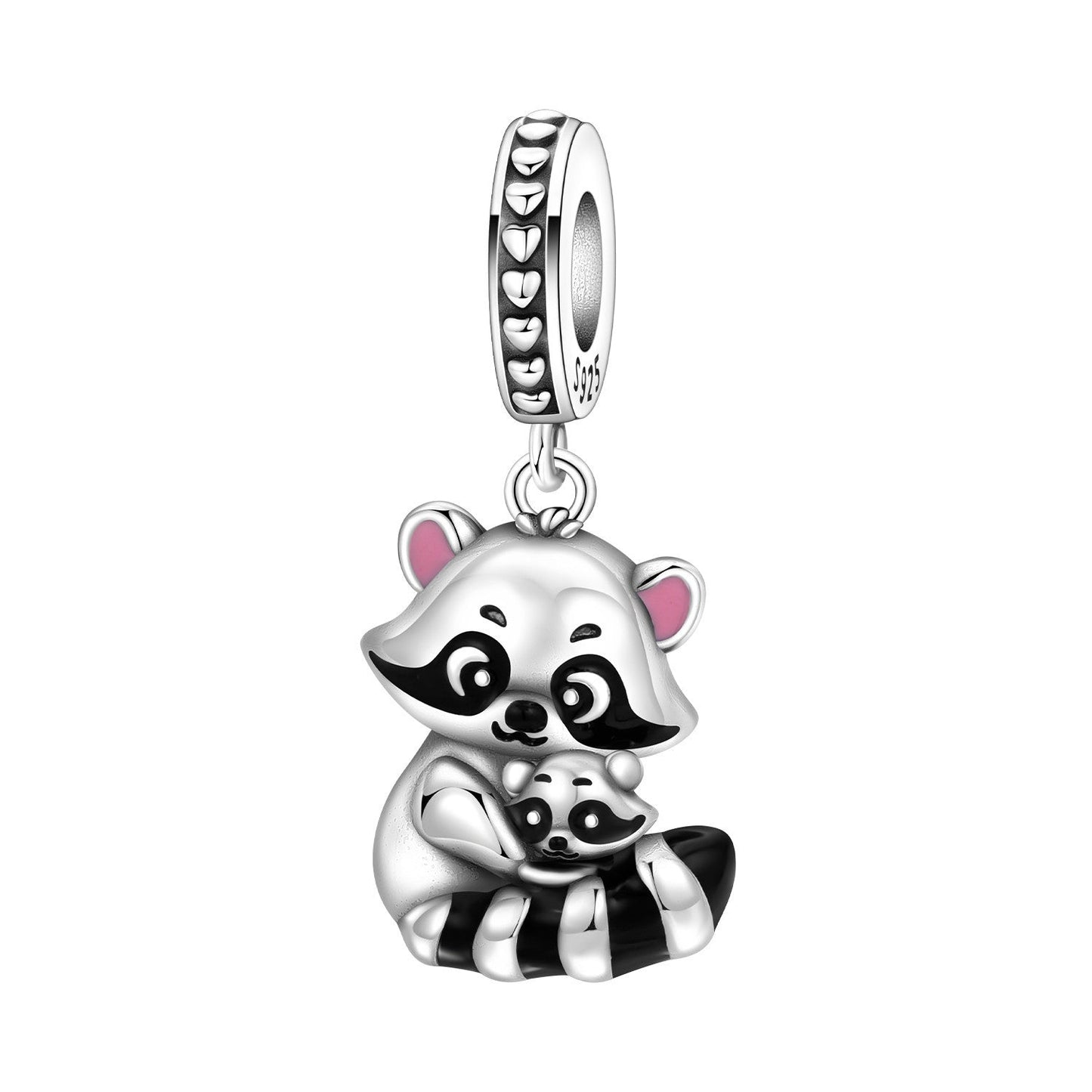 Cute Bamboo Panda DIY Copper Bead Pendant Jewelry Accessory