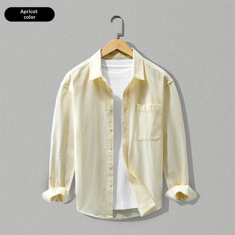 Loose-fitting Versatile Long-sleeve Cotton Shirt