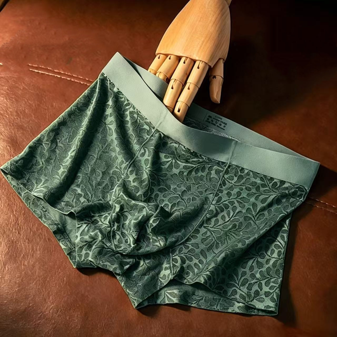 Seamless Ice-silk Mens Underwear Bare-feel Lace Sexy
