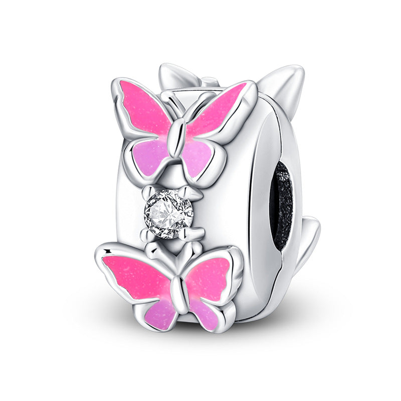 Round Clip-bead DIY Bracelet Accessories, Fashionable Beading Components