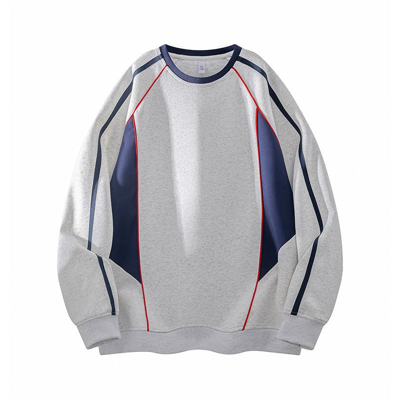Patchwork Sporty Relaxed-fit Sweatshirt