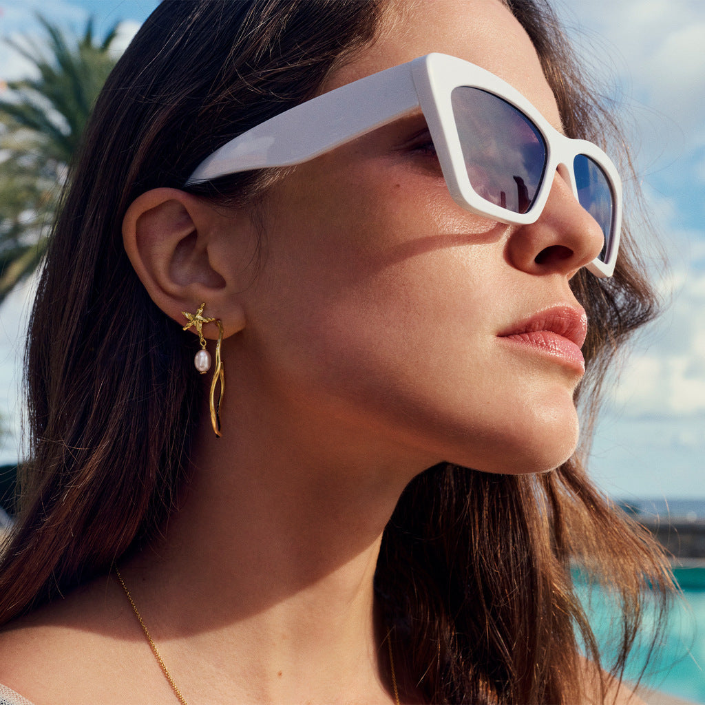 Fashionable Five-pointed Star Pearl Earrings