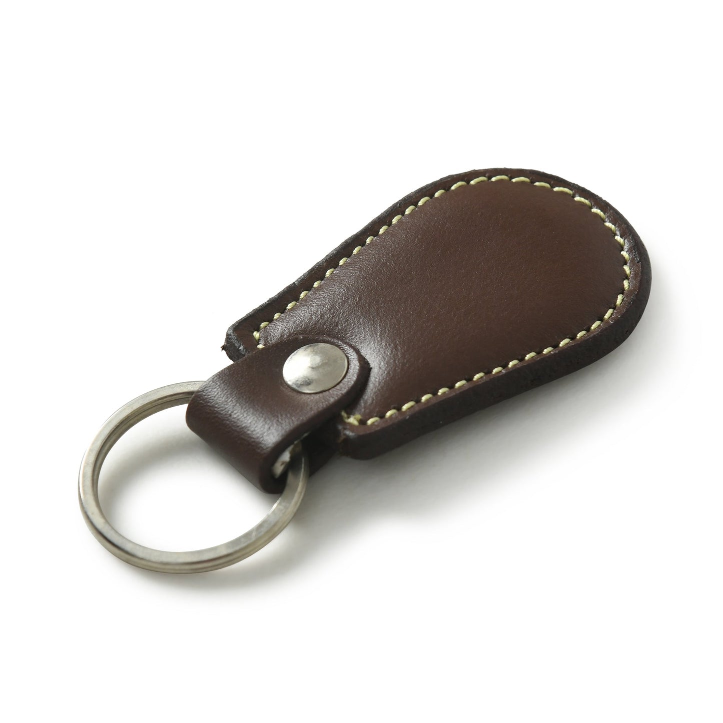 Porte-clés en cuir marron