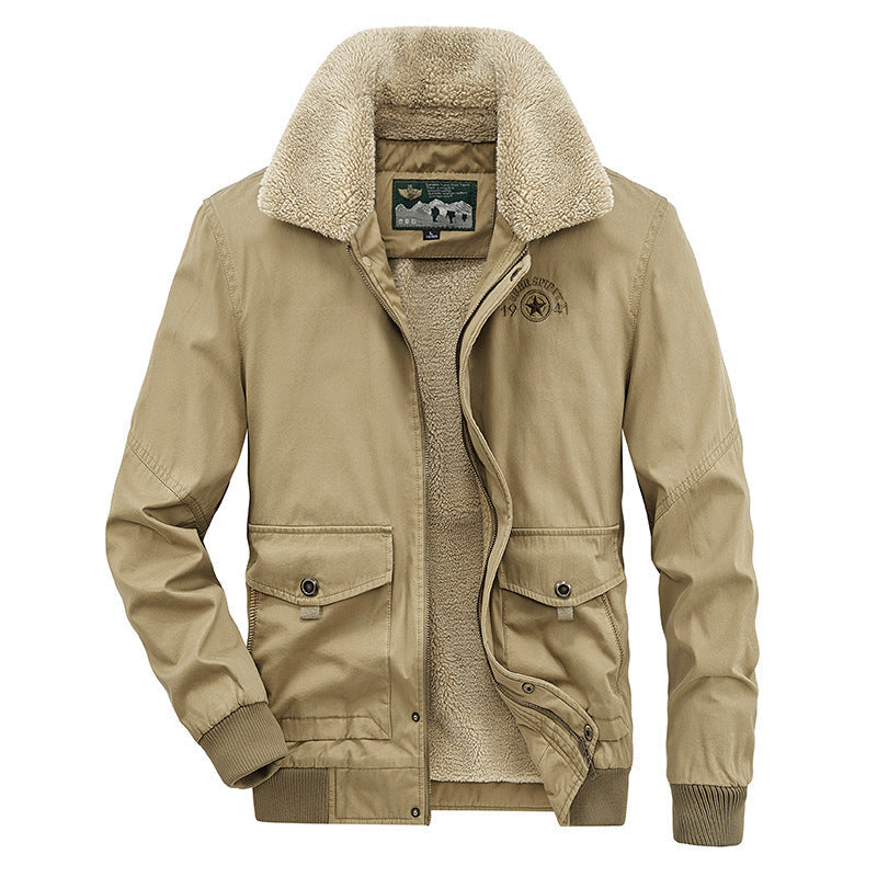 Multi-pocket Casual Cotton Jacket For Young And Middle-aged Adults