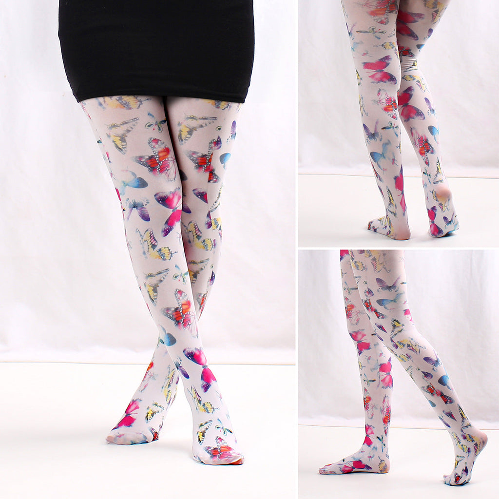 Spring And Autumn Versatile Printed Tights