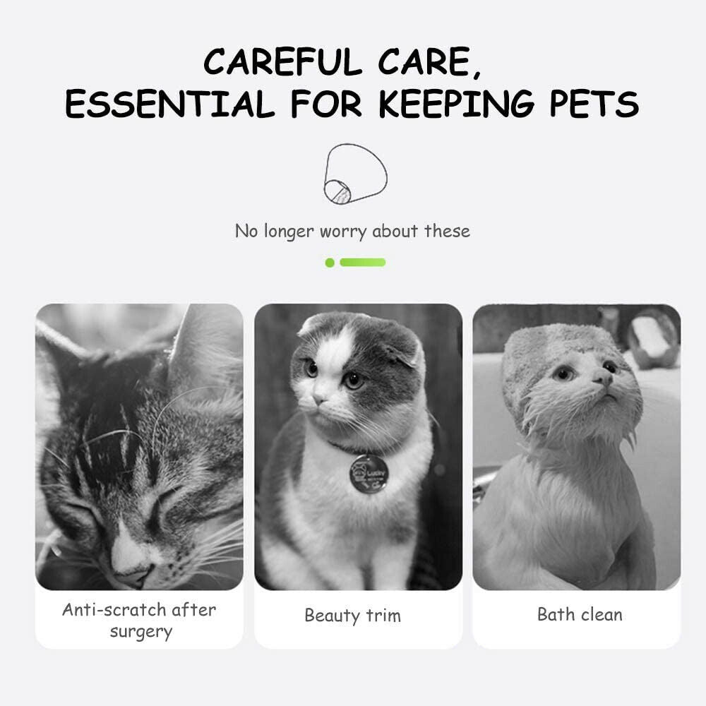 Adjustable Pet Neck Cone Recovery Pet Cat Recovery Collar Cat Soft Lemon Neck Cone Adjustable Pet E Collar After Surgery, Wound Healing Protective Cat Elizabethan Collar For Kitten & Puppy