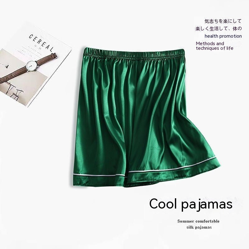 Men's Ice Silk Thin Large Size Pajamas Shorts