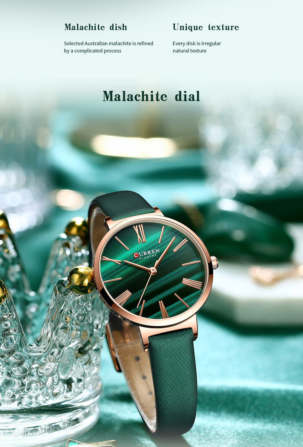 Womens Watch With A Small Dial And Leather Strap