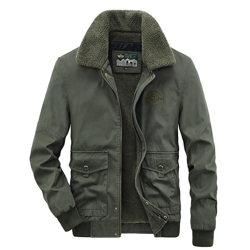 Multi-pocket Casual Cotton Jacket For Young And Middle-aged Adults