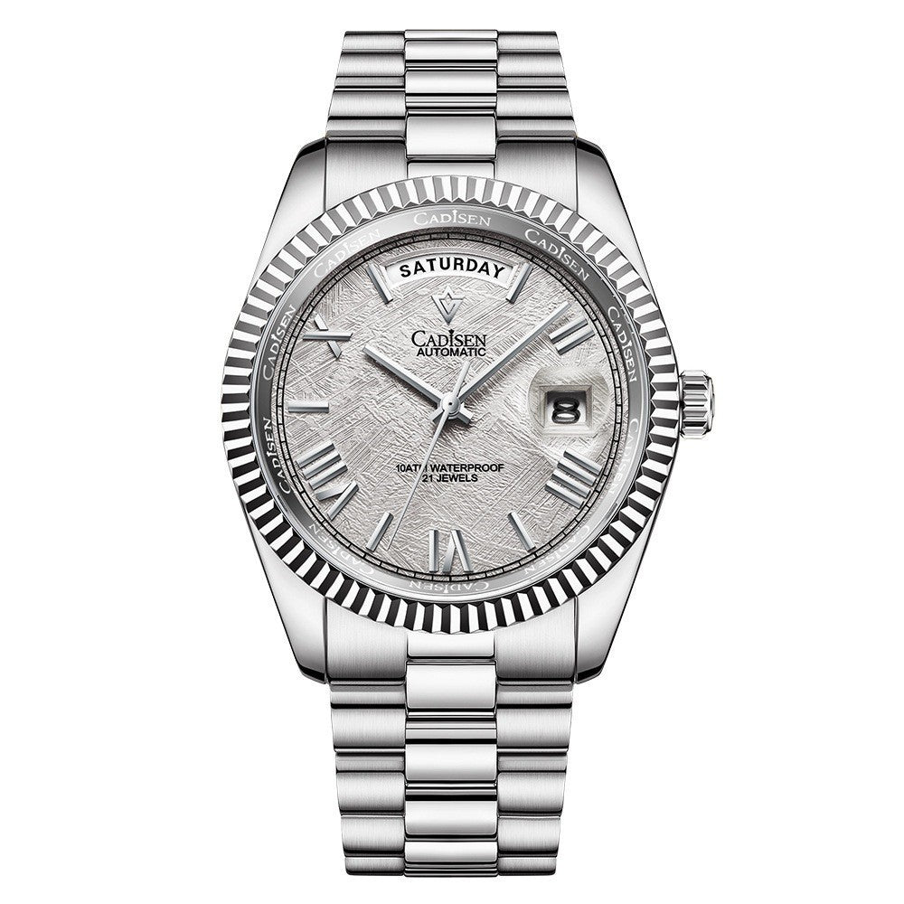 Men's Automatic Stainless Steel Sapphire Calendar Watch
