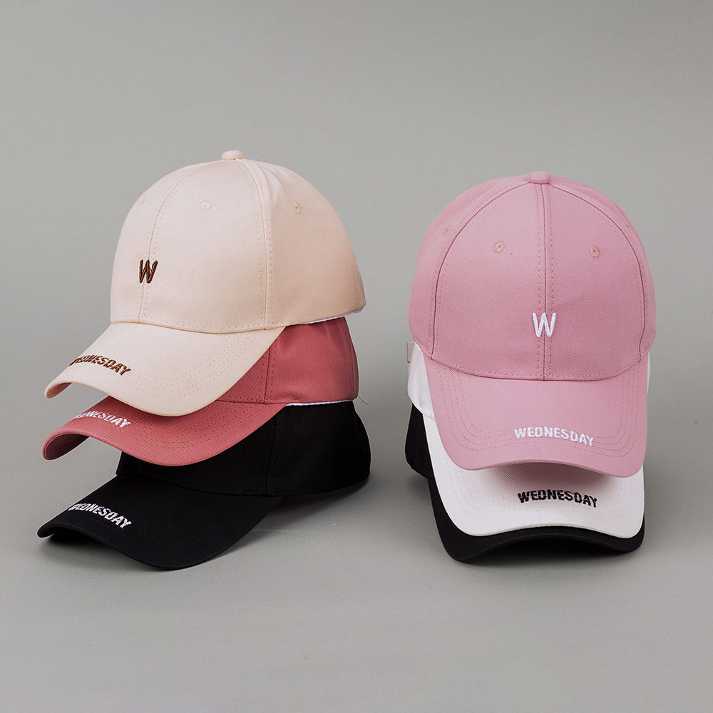 Men's And Women's Solid-color Embroidered Letter Simple And Fashionable Baseball Cap Suitable For Couples' Date, Dinner, Outdoor Outing, Sun Protection Activities