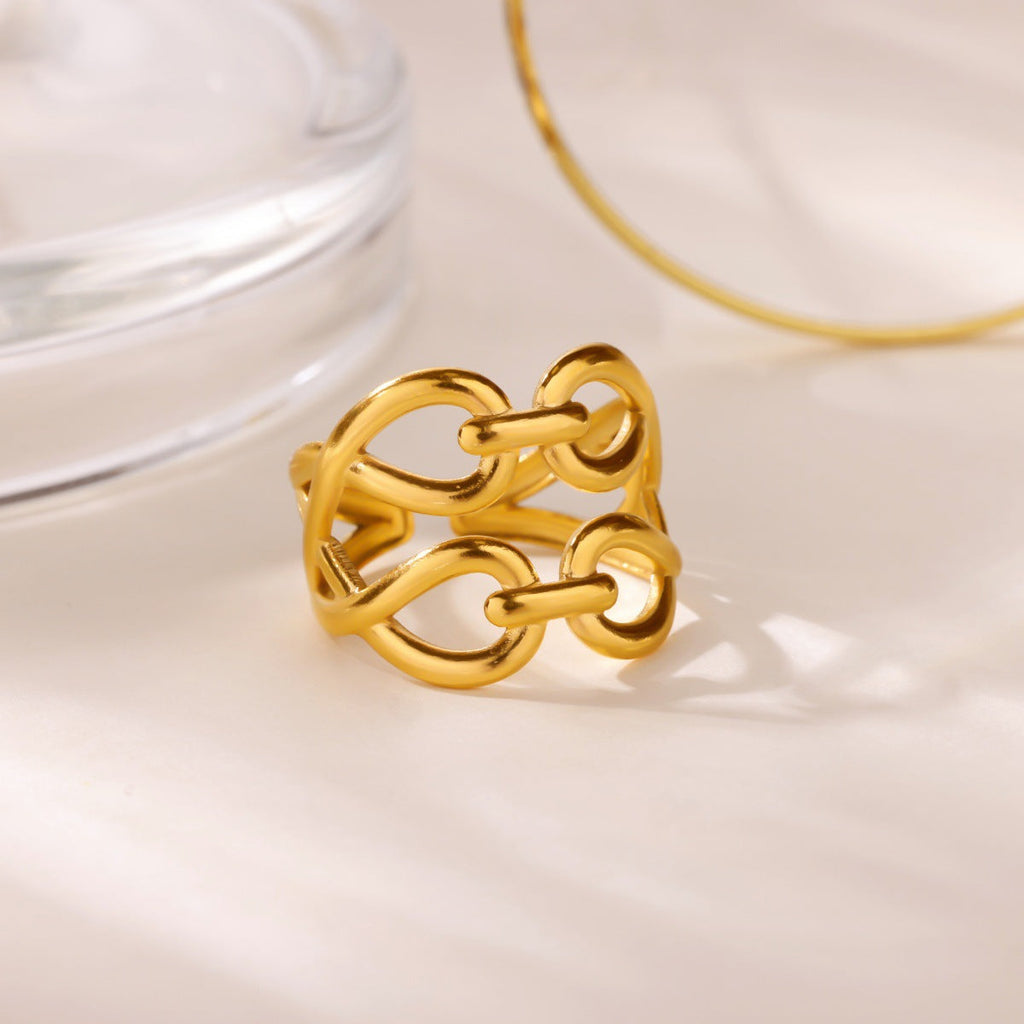 Creative Alien Big Wave Open Ring For Women