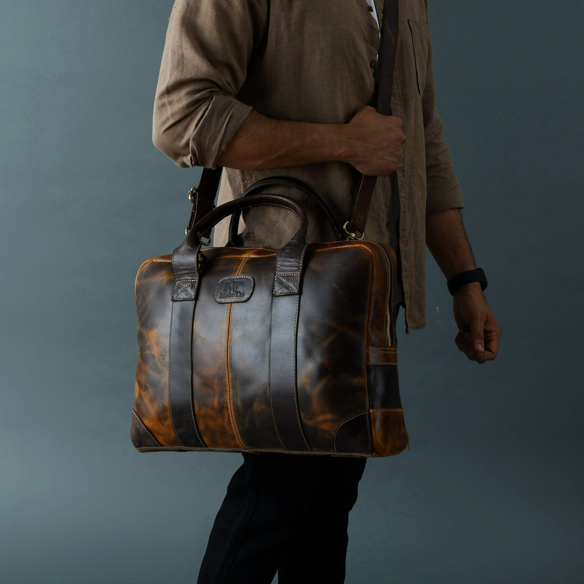 Attaché-case Jefferson marron