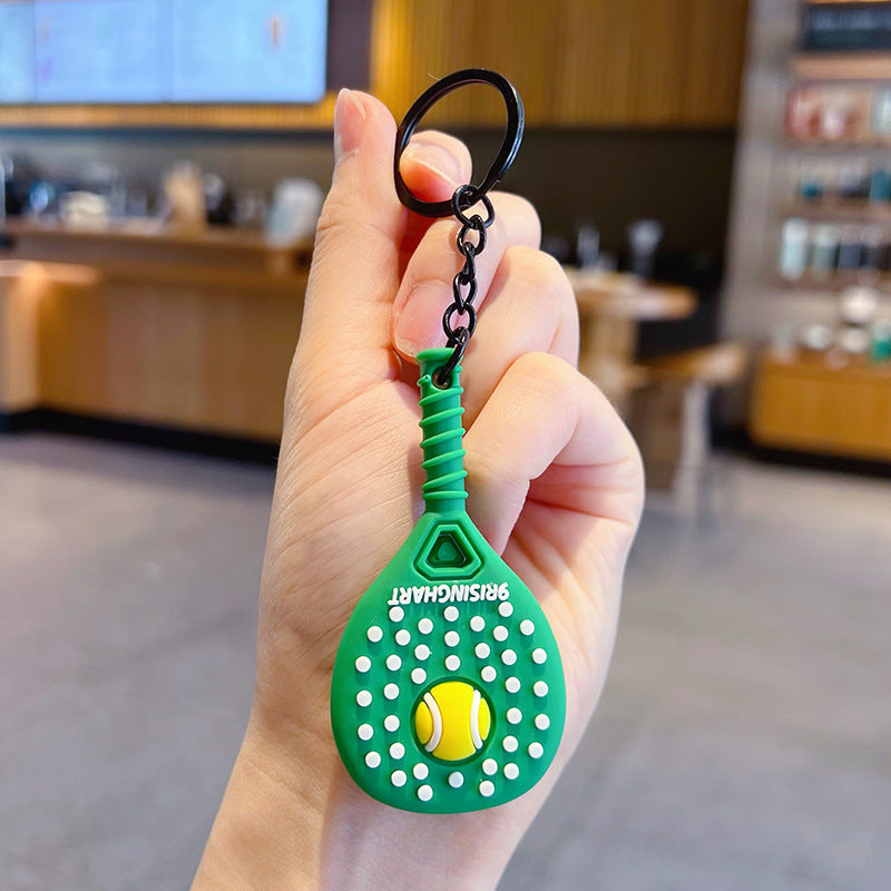 Creative Tennis Racket Sports Keychain Pendant