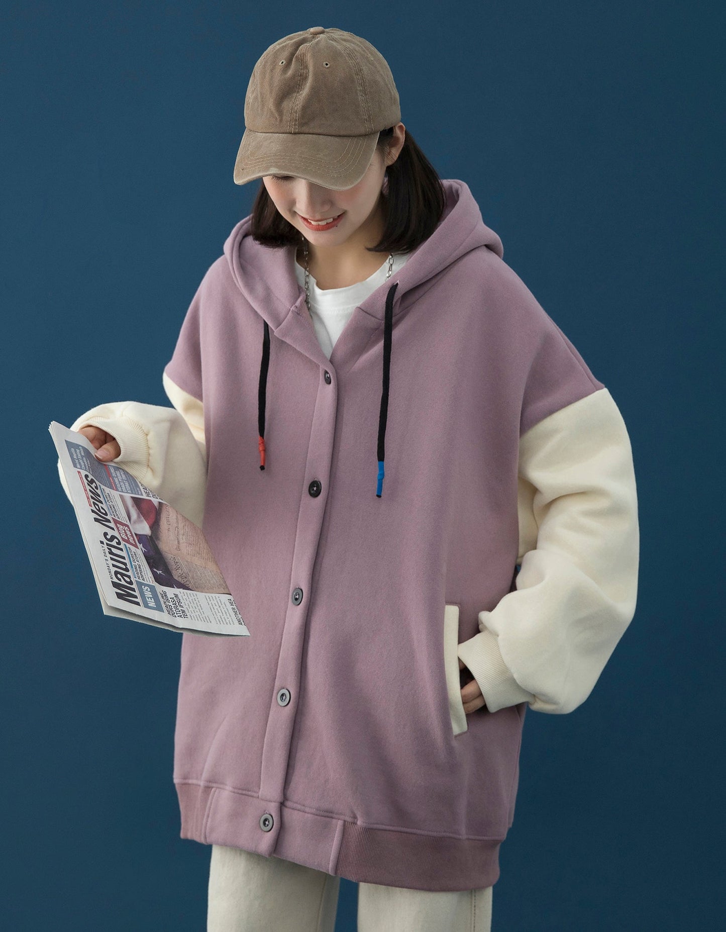 Veste décontractée patchwork 1104 pour femme