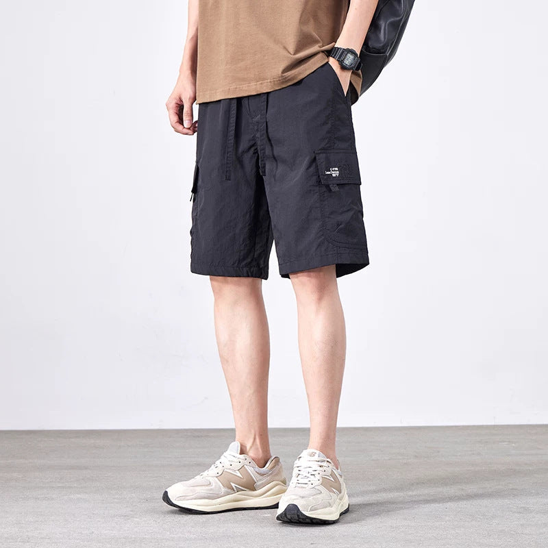 Cropped Pants American-style Streetwear Quick-drying Mid-length Trousers