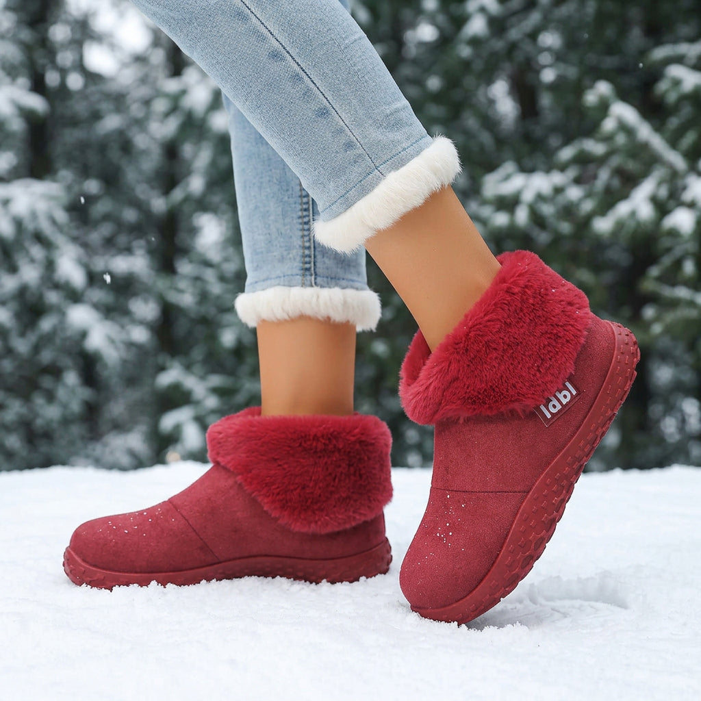 Women's Faux-Fur-Lined Slip-On Slipper Boots