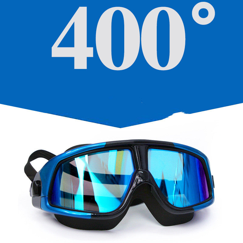 Goggles Electroplating Waterproof Big Frame Transparent Myopia Swimming Diving Goggles For Adults