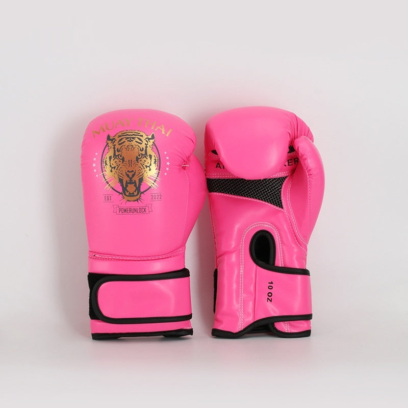 Boys Muay Thai Boxing Training With A Punching Bag And Gloves