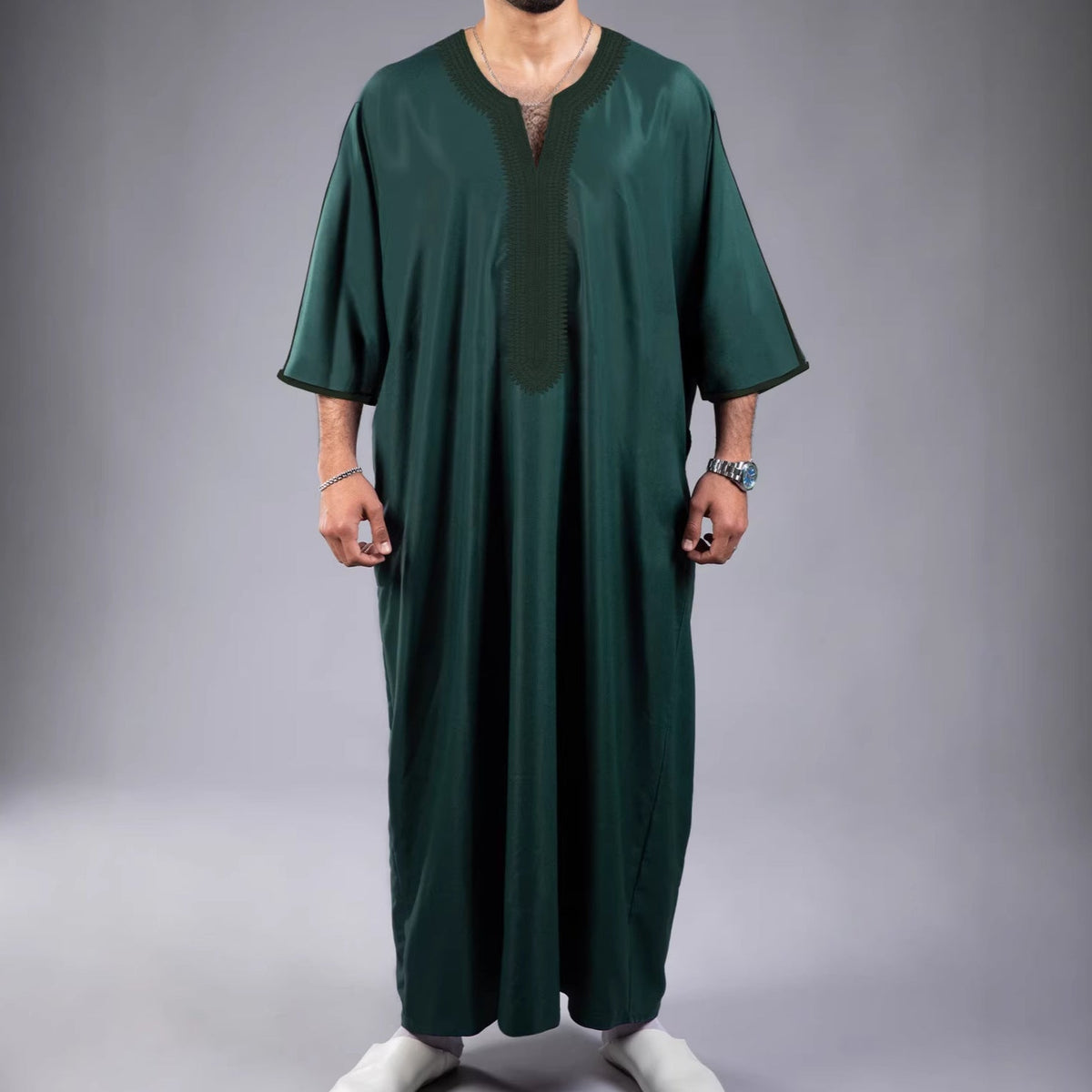 3D Digital-Print Ethnic Moroccan Mens Robe