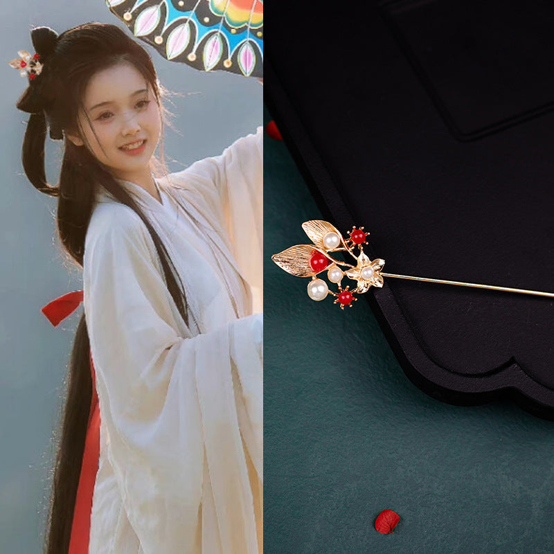 Ancient Style Han Chinese Clothing Handmade Updo Alloy Hairpin Hairpin