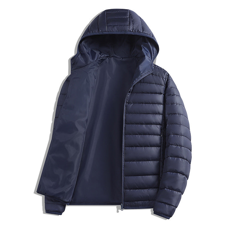 AutumnWinter Warm Hooded Loose-fit Windproof Sporty Casual Ribbed Top