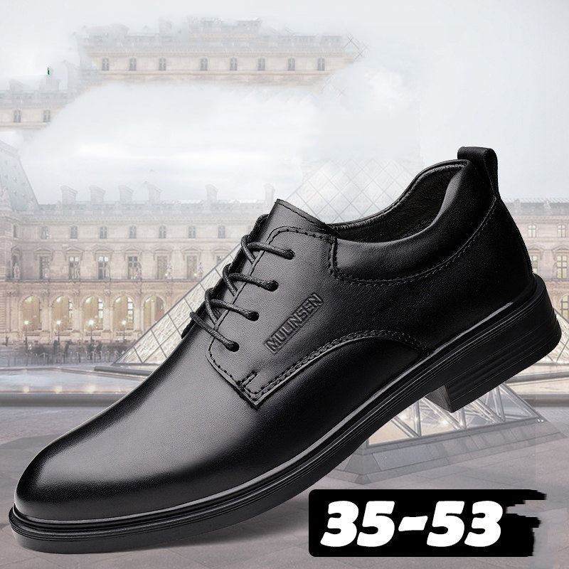 Mulin Sen Summer Leather Formal Shoes In Extra-Large Sizes