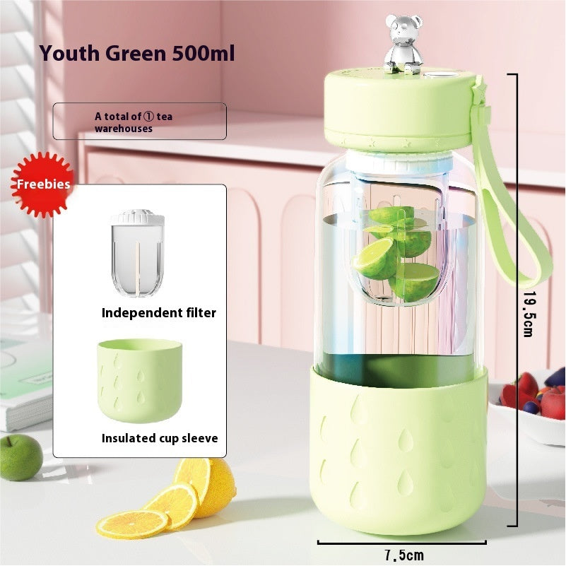 Magnetic Tea Infuser Glass Cup