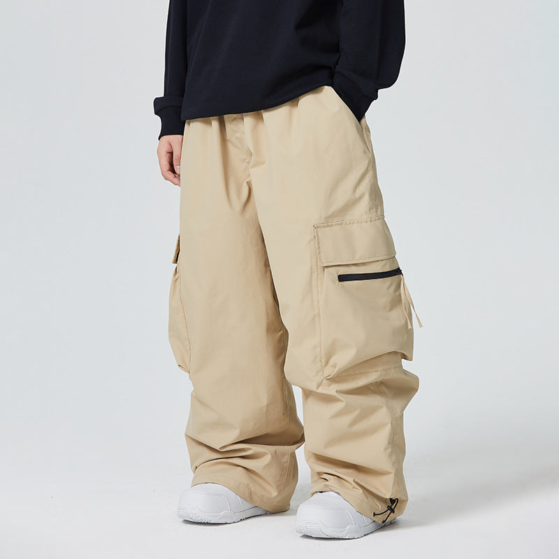 Waterproof Loose-fitting And Abrasion-resistant Mens Snow Pants For Alpine Skiing