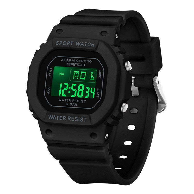 Square Electronic Watch Colorful Creativity For Male And Female Students