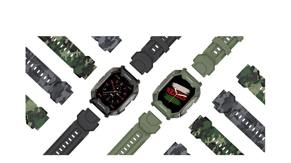 Outdoor Smart Watch 5ATM IP69K Waterproof Bluetooth