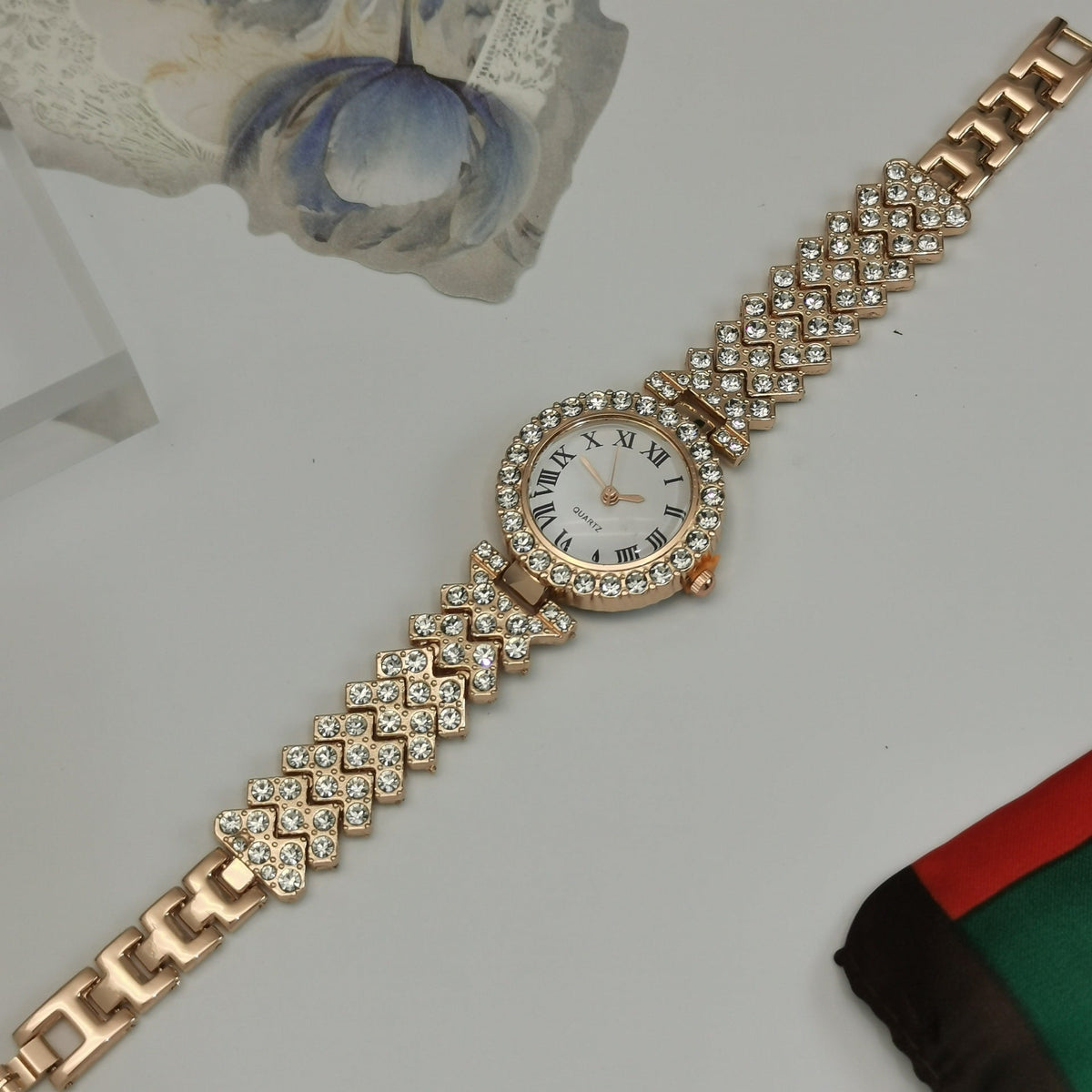 Fashion Business Versatile Diamond-studded Starry Sky Quartz Watch Bracelet For Women