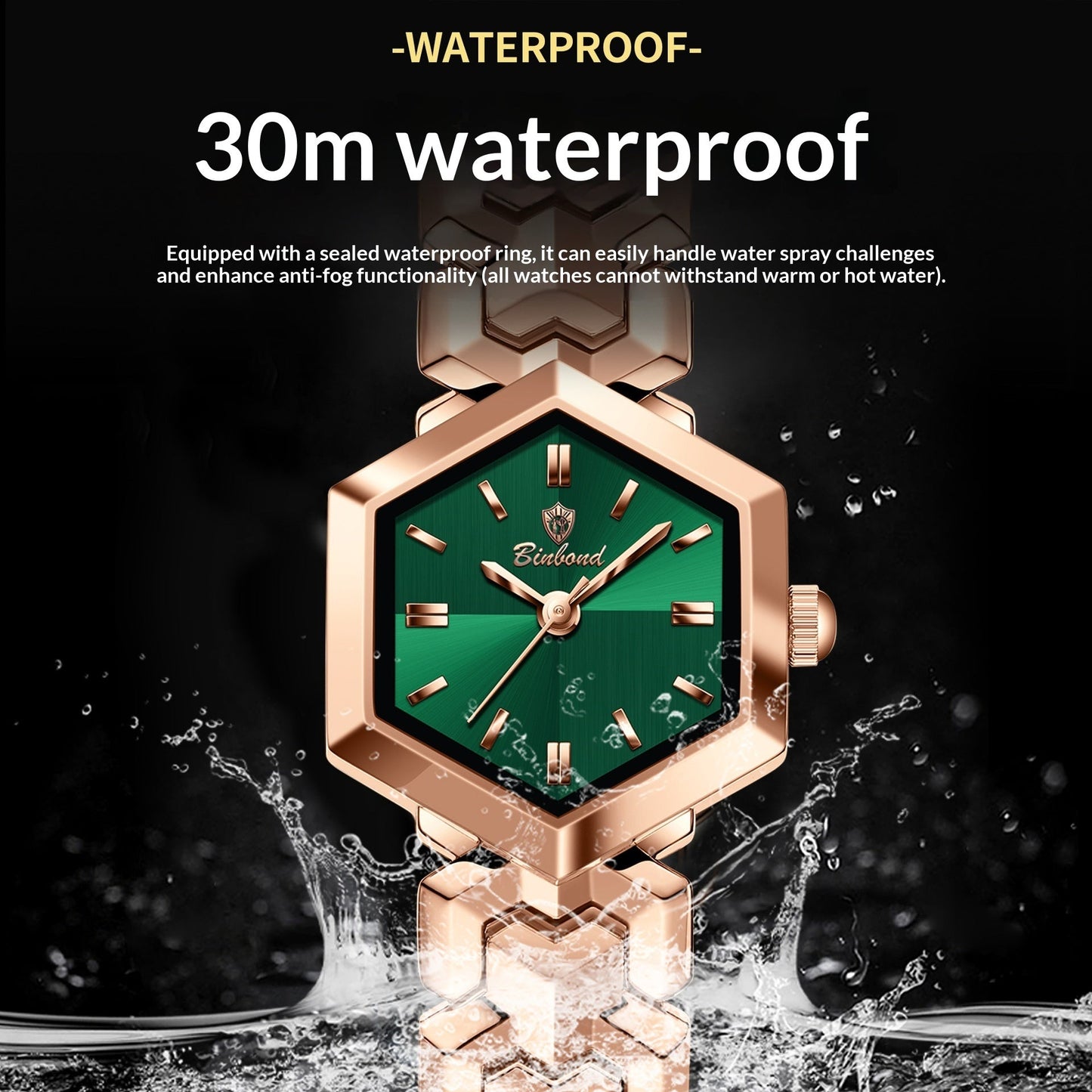 Women's Octagonal Waterproof Quartz Simple Watch
