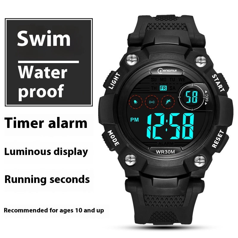 Waterproof Anti-fall Multifunctional Sports Student Electronic Watch